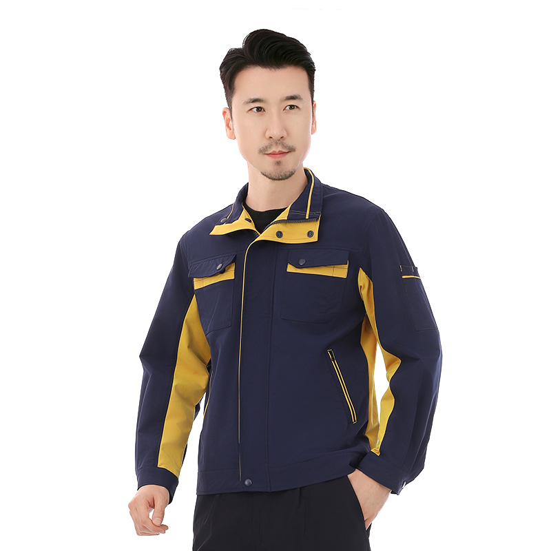 夏季長袖速干透氣工作服套裝定制